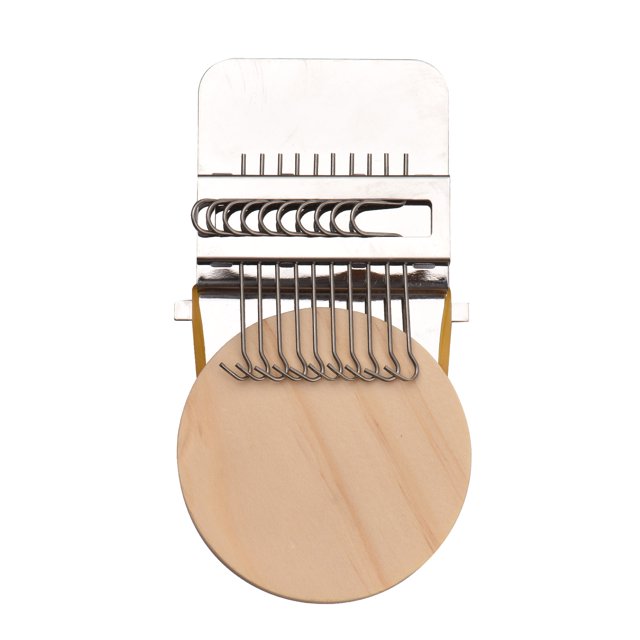 Yeacher Weaving Loom Darning Type Weave Tool 14 Hooks Convenient Small Weaving Loom Kit for Beginners Quickly Mending Jeans Repair Holes DIY Beautiful Weaving Arts on Clothes Socks