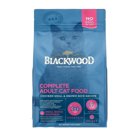 Blackwood Dry Adult Cat Food Chicken Meal & Brown Rice 13.2 lb.
