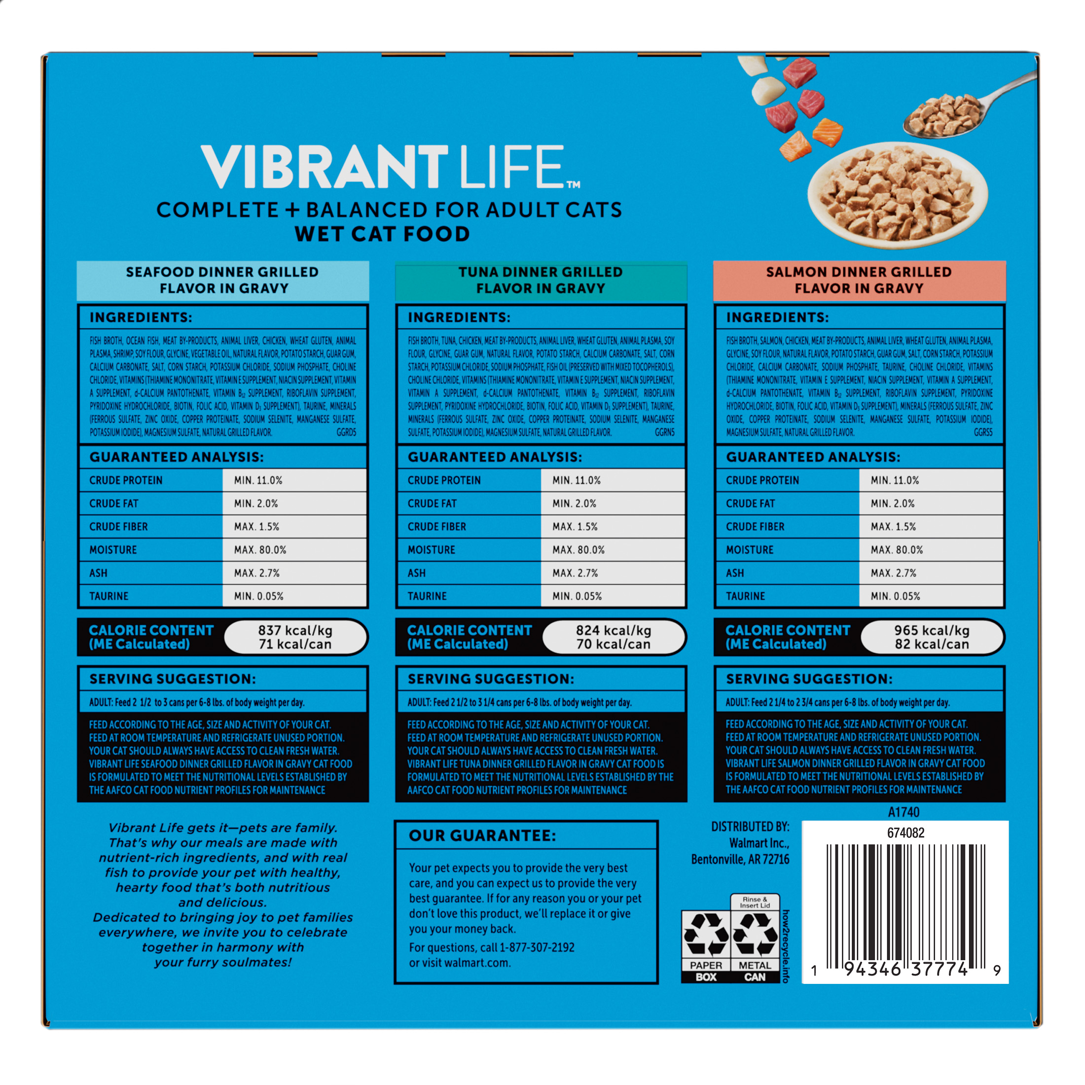 Vibrant Life Seafood Gravy Wet Cat Food Variety Pack photo 3
