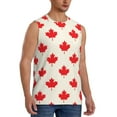 thumbnail image 2 of Uemuo Happy Canada Day Pattern Men's Sleeveless T-Shirt,Muscle Athletic Tank Top, Moisture-wicking Quick-dry Breathable Classic Tee Top for Gym Run Outdoor Sports-X-Large, 2 of 8