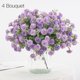 thumbnail image 5 of Flor de clavel artificial oficina en casa decoración floral fiesta de boda tela de seda ramo de flores falsas, púrpura 4 Piezas Noticed HA6616-02B*4, 5 of 5