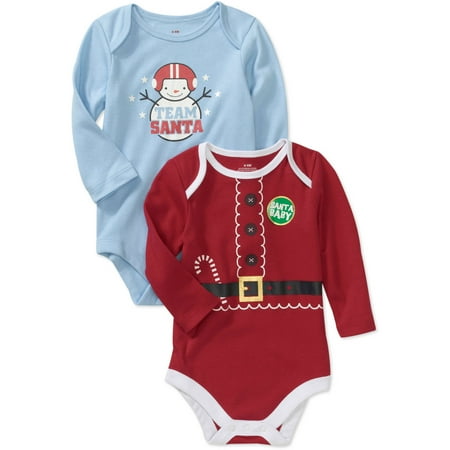 Seasonal Newborn Boys' 2-pack Holiday Creeper Set