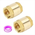 thumbnail image 1 of Válvula de Retención de Resorte de Rosca Hembra NPT de 2 Piezas de 1 Pulgada, Válvula de Retención Horizontal Unidireccional Sin Retorno de Latón Macizo para Pozo, Bomba, 1 of 8