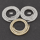 thumbnail image 2 of Collar de estilo europeo y americano de una sola fila de diamantes de imitación de aleación de hip-hop, cadena de tenis para hombres y mujeres, joyería de cadena de tenis, 2 of 5