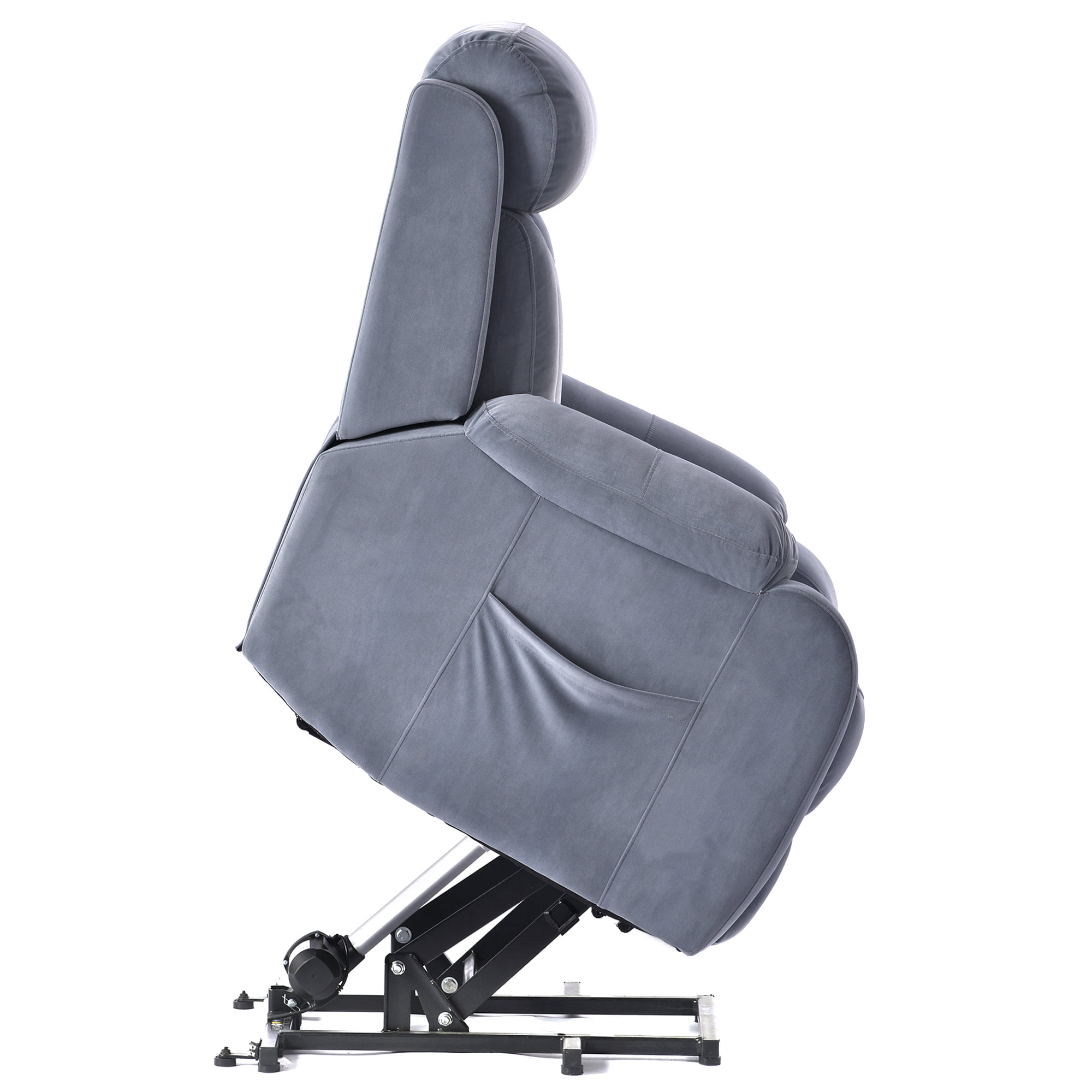 Resenkos Massage Recliner Chair, Fabric Recliner Sofa Home Theater Seating with Lumbar Support, Power Lift Recliner Chair for Living Room, Blue Resenkos Massage Recliner Chair, Fabric Recliner Sofa Home Theater Seating with Lumbar Support, Power Lift Recliner Chair for Living Room, Blue
