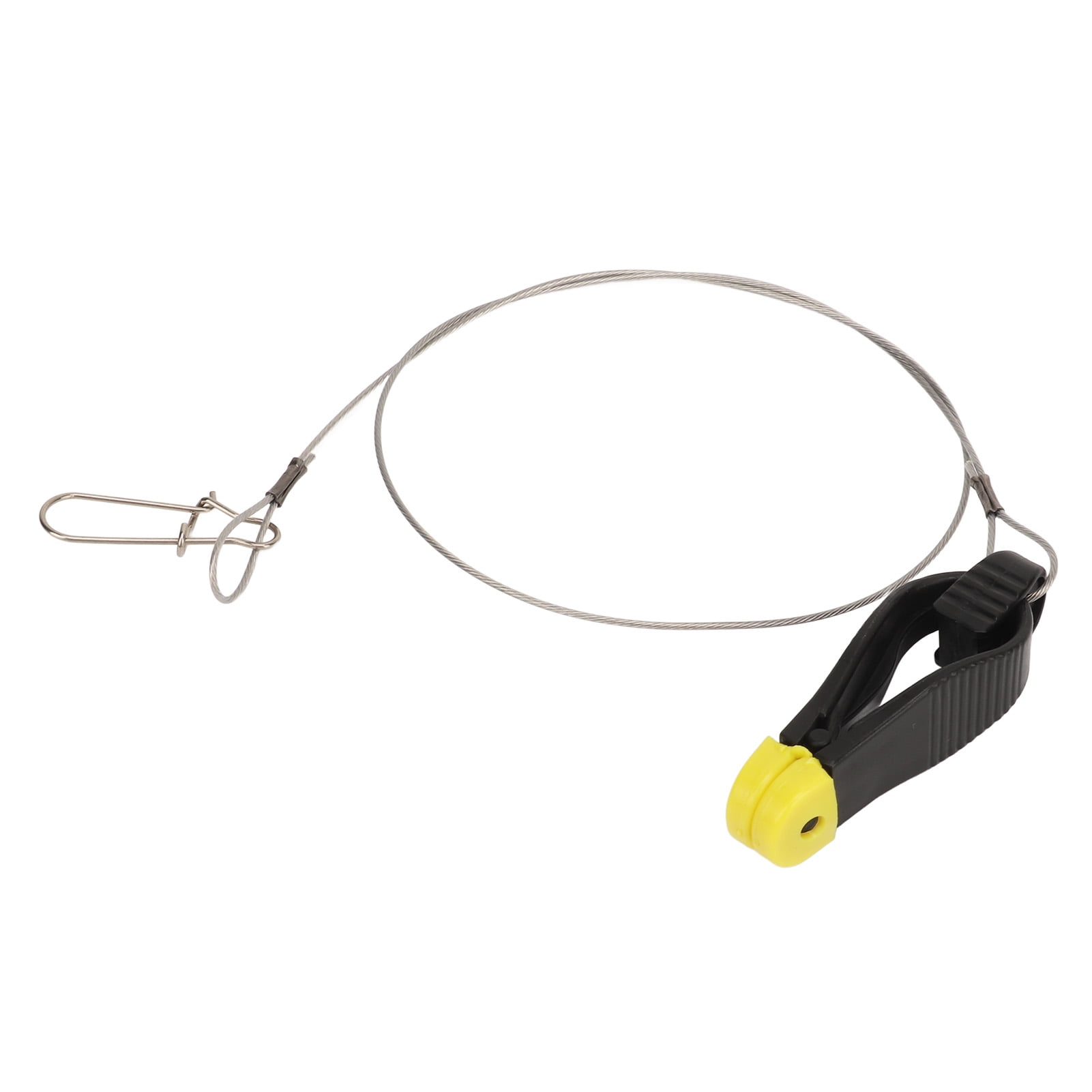 Yajisi Streamlined Power Grip Line Release Clips with 17.5 inches / 44.5 cm Integrated Steel Leader Cable Heavy Duty U-Type Marine Snap Fishing Clips for Outrigger Planer Board Boat Trolling