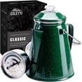 thumbnail image 1 of Cafetera Percoladora COLETTI Verde 12 Tazas para Camping y Hogueras, 1 of 7