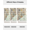 thumbnail image 4 of Farmhouse Morocco Swag Valances for Windows, Boho Abstract Shabby Texture Art Rod Pocket Sheer Valances for Small Windows, Swag Toppers Light Filtering for Kitchen Living Room 2 Panels 28''x36'', 4 of 6