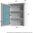 thumbnail image 7 of ANGELES HOME 60" Bathroom Vanity with 24" Wall-Mounted Mirror Cabinets, Wooden Bathroom Vanity with 2 Sinks Set, Bathroom Furniture for Home Decor and Storage Organization, Titanium Grey, 7 of 7