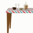 thumbnail image 3 of Home Deluxe Tablecloth Pink Heart Background Waterproof Elastic Rim Edged Table Cover- For Christmas, Parties And Picnics 5ft, 3 of 7