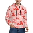 thumbnail image 2 of Lsque Cute Mushroom1 Pattern Casual Men's Hoodie,Hooded Sweatshirt with Kangaroo Pocket,Pullover Hoodie-4X-Large, 2 of 7