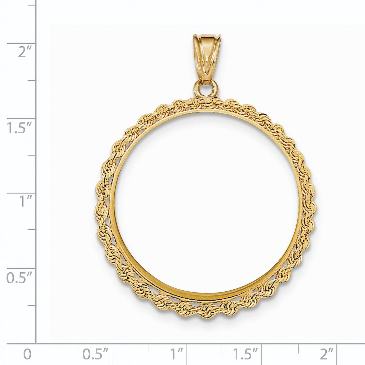 14K 1/4 oz. Gold Panda Coin Holder Bezel selling Pendant Yellow Gold