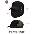 thumbnail image 3 of Luxtrada Mens Winter Russian Aviator Hat Trooper Ear Flap Snow Ski Elmer Fudd Cap, 3 of 11