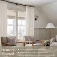 thumbnail image 2 of Cortinas de lino plisado TWODRAPES Pinch, 2 paneles, 105 x 267 cm, color crema, 2 of 9