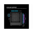 thumbnail image 6 of Rosewill ATX Mid Tower Gaming Computer PC Case with Side Tempered Glass, Preinstalled 4 x 120mm PWM Fans, Support Up to 6 x 120mm Fans, 360mm AIO/Radiator, 340mm GPU/VGA, 160mm CPU Air Cooler, 6 of 7