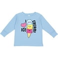 thumbnail image 3 of Inktastic I Love Ice Cream with Cute Ice Cream Cone Boys or Girls Long Sleeve Toddler T-Shirt, 3 of 5