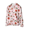 thumbnail image 2 of Daiia Floral Strawberr UPF 50+ Sun Protection Hoodie Jacket Lightweight Long Sleeve Sun Shirt for Women Men with Pocket Hiking Outdoor-XX-Large, 2 of 9