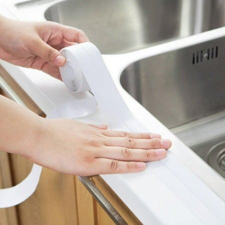 

Sealing Strip Kitchen Sink Bath Basin Edge Waterproof Mildew Wall Sealing Strip Sealant Tape