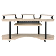 ACME Eleazar Music Recording Studio Desk in Natural Oak
