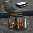 thumbnail image 3 of OSTBA 1200W Panini Press Grill & Sandwich Maker – 2-Slice Electric Griddle with 180° Flat Opening, Non-Stick Cast Aluminum Plates, Easy Clean for Panini, Quesadilla & More, 3 of 8