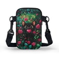 thumbnail image 2 of HELLHERO Shoulder Purse Black Cat Rose Lightweight Sling Bag for Adult, 2 of 7