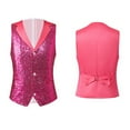thumbnail image 3 of Wdgfv Men's Shiny Sequin Vest V-Neck Party Sleeveless Suit Waistcoat, 3 of 6