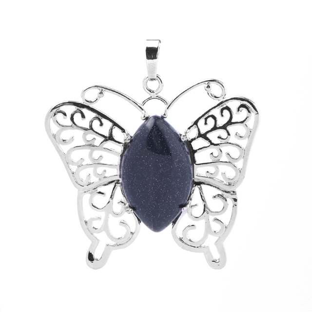 Pendentifs Forme d'Il de Cheval Pierre Naturelle Quartz pour Femmes Collier Bijoux