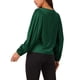 thumbnail image 3 of Blusas de gasa elegantes de cuello redondo para mujer INSPIRE CHIC con mangas largas plisadas y estilo fluido, 3 of 5