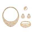 thumbnail image 1 of Conjunto de joyas de moda HUOGUO de 5 piezas de aleación de oro para mujer, 1 of 5