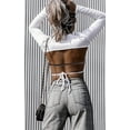 thumbnail image 2 of ChicBack Gia, Bra Fashion Accessory, Leather Straps, Studded Accents, Open Back - S - Silver / Black, 2 of 4