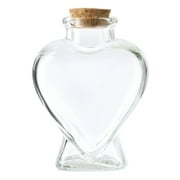 Heart-Shaped Glass Bottle with Cork by Ashland - Decorative Jar for Weddings - Parties - Home Decor - Arts & Crafts - Bulk 12 Pack