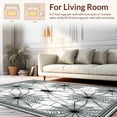 thumbnail image 2 of ODIKA 6'x9' Machine Washable Non-Slip Area Rug, Creepy Vintage Halloween Theme High Traffic Rug, Black, 10477, 2 of 7