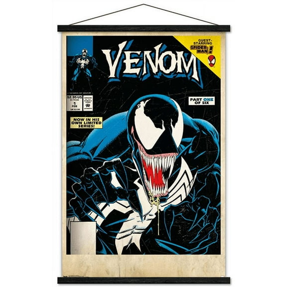 Marvel Comics - Venom - Lethal Protector Cover #1 Wall Poster with Wooden Magnetic Frame, 22.375" x 34"