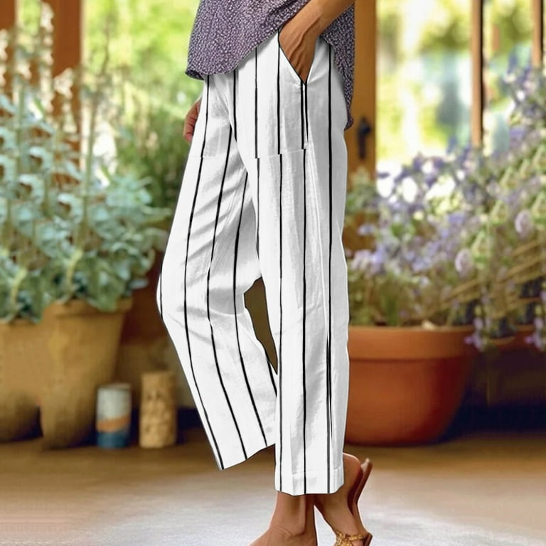 Casual Plaid Contrast Loose High Waist Harlan Full Print Bottoms(3 Colors) Casual Plaid Contrast Loose High Waist Harlan Full Print Bottoms(3 Colors)