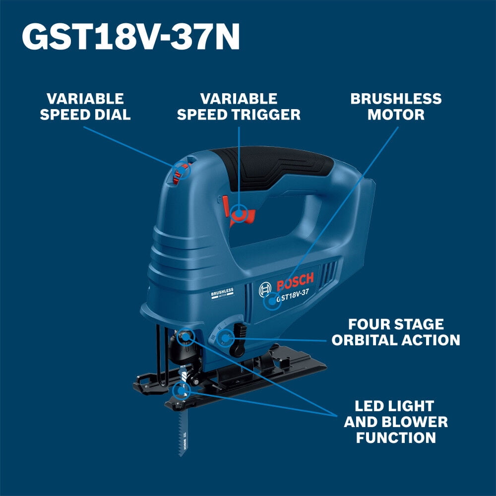 Bosch 18V Brushless Top-Handle Jig Saw (Bare Tool)