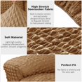 thumbnail image 3 of CHOK Housse Extensible pour Fauteuil Inclinable en Seersucker 2024 4 Pcs style Campagnard Fauteuil Inclinable Housse de Protection Simple pour Meubles de Maison Lavable Durable 1 Place/amande, 3 of 7