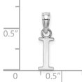 thumbnail image 3 of 14K White Gold Polished Block Letter I Initial Pendant K6423WI, 3 of 4