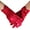 Wine Red_One Size, variant on HUANLEDASH 1 Pair Retro Smooth Satin Bride Gloves Faux Pearls Decor Pleated Cuffs Solid Color Vintage Wedding Gloves