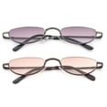 thumbnail image 3 of 2 Pairs Half Rim Moon Shape Metal Frame Spring Hinge Sunreader for Men for Women, Reading Glasses + 2.50, 3 of 3