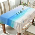 thumbnail image 4 of Summer Beach Rectangle Tablecloth, Dust Proof Anti Wrinkle Wipeable Table Cloth Tabletop foration of Dinner Kitchen Wedding Holiday Party 60"x120" Decor Gift, 4 of 7
