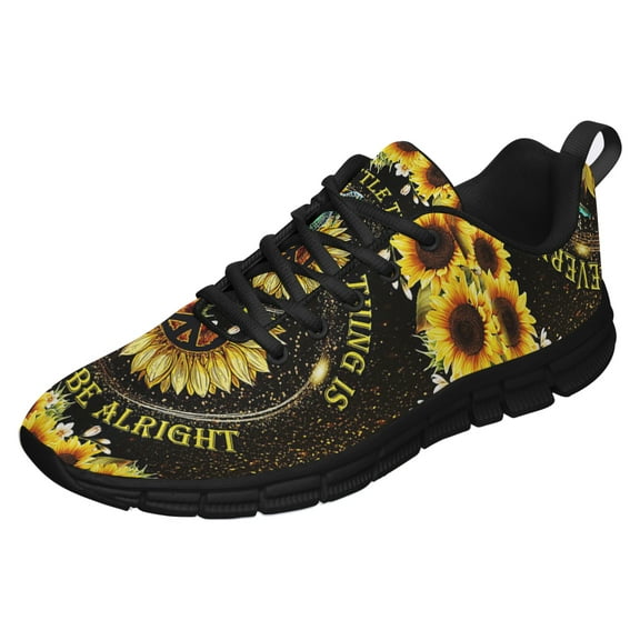 Every Little Thing Is Gonna Be Alright Turtle Running Shoes Sneakers Mesh Black Size 3.5
