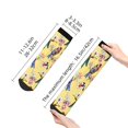 thumbnail image 4 of Rateoe Beautiful Bright Birds And Flowers Pattern Quarter Crew Socks,Toe Seamed Ankle Socks,Cotton Cushioned Breathable Athletic Crew Sports Socks, 4 of 7
