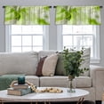 thumbnail image 3 of LALILO Kitchen Curtain Valance Art Modern Green Rod Pocket Window Curtain 52"x 18" Set of 2, 3 of 6