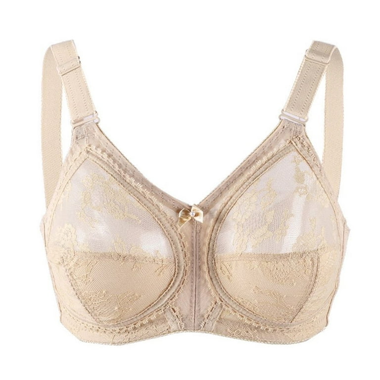  TELIMUSSTO Women's Full Figure Minimizer Bras Wirefree Plus Size  Comfort Non Padded Bra 32DD Beige : Clothing, Shoes & Jewelry