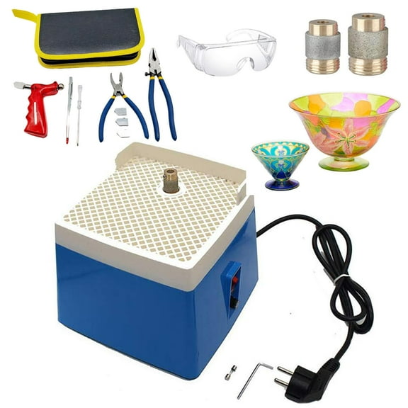 Stained Glass Grinder Machine,Portable DIY Grinding Tool Kit,Art Grinding Tool with Professional Start up Set, 5/8" & 1" Grinder Bits