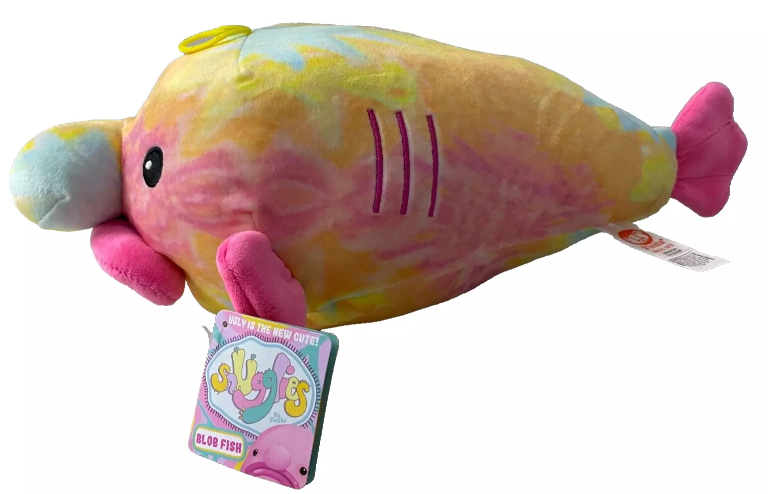 Fiesta Toys Snugglies Kids Plush Pink Blob Fish Stuffed Animal