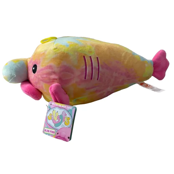 Blob Fish Plush Toy Tie Dye 15 inch Long Snugglies