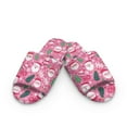 thumbnail image 2 of COEQINE Santa Claus Xmas Tree Pink Slip On House Slippers Cozy Christmas Fluffy Sandals Soft Open Toe House Slides Trendy Bedroom Shoes Foldable Travel Slippers for Her Women Men, 38-39, 2 of 7
