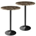 thumbnail image 5 of Furmax Set of 2 Round 23.85” Pub Dining Table Brown & Black, Bar Table for Kitchen, Bar & Living Room, 5 of 6
