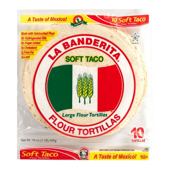 La Banderita Soft Taco Large Flour Tortillas 10 Count